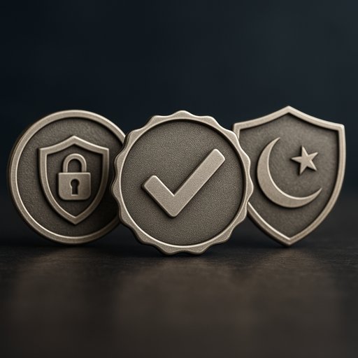 Trust badge showing security and licensing seals, conveying protection, fairness, and regulatory compliance for players in Pakistan.